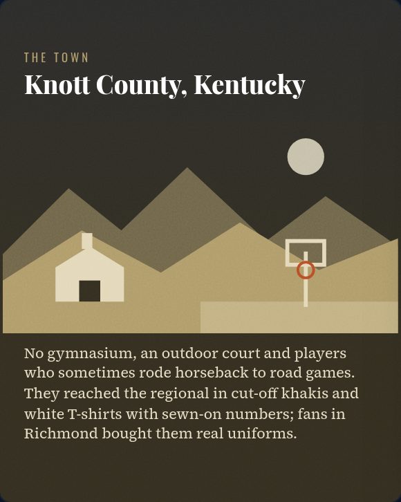 Town slide: Knott County, Kentucky, no gymnasium and an outdoor court